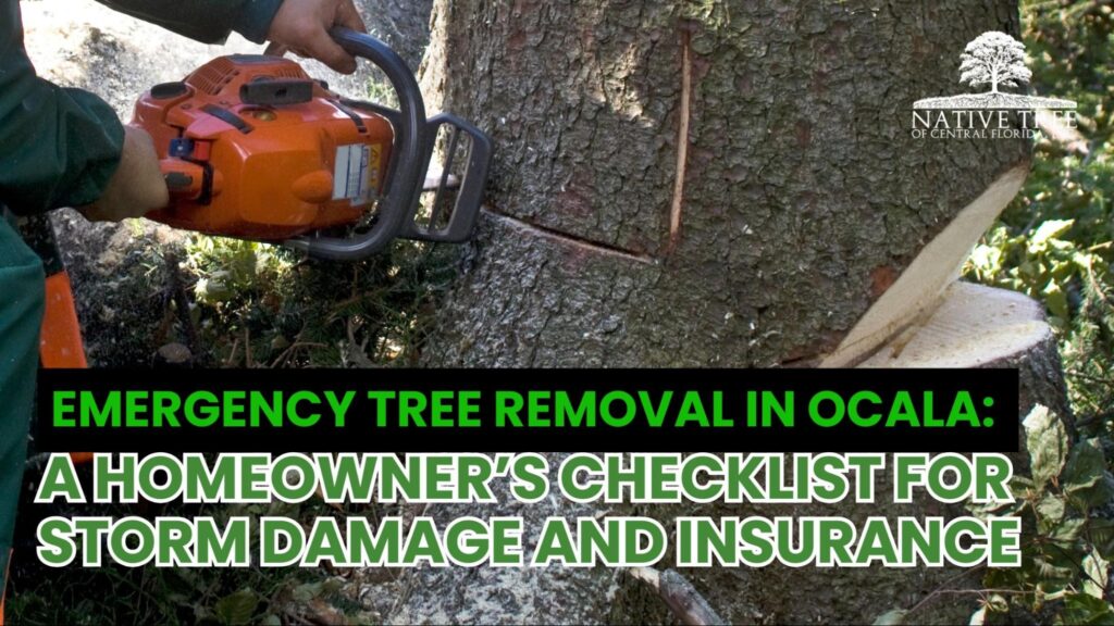 Service for emergency tree removal in Ocala aimed at preventing future storm-related damage.