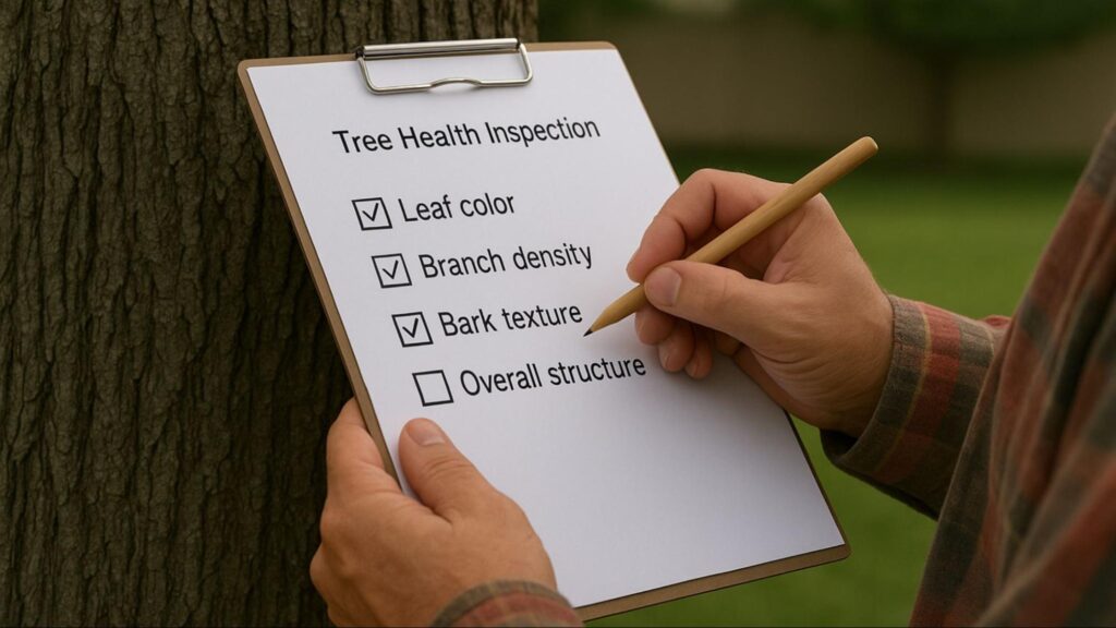 Scheduling a professional tree health inspection to prevent hidden damage and ensure trees keep thriving.