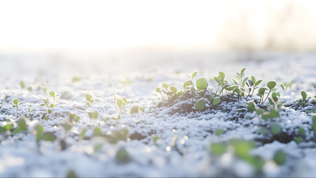 Effects of a warm winter on lawn health, showing changes in grass growth and overall yard condition.