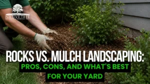 Comparison of rocks and mulch for landscaping, highlighting pros, cons, and recommendations for yard improvement.