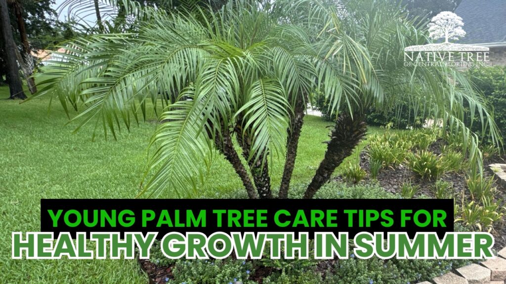 Tips for caring for young palm trees to ensure healthy growth during the summer season.