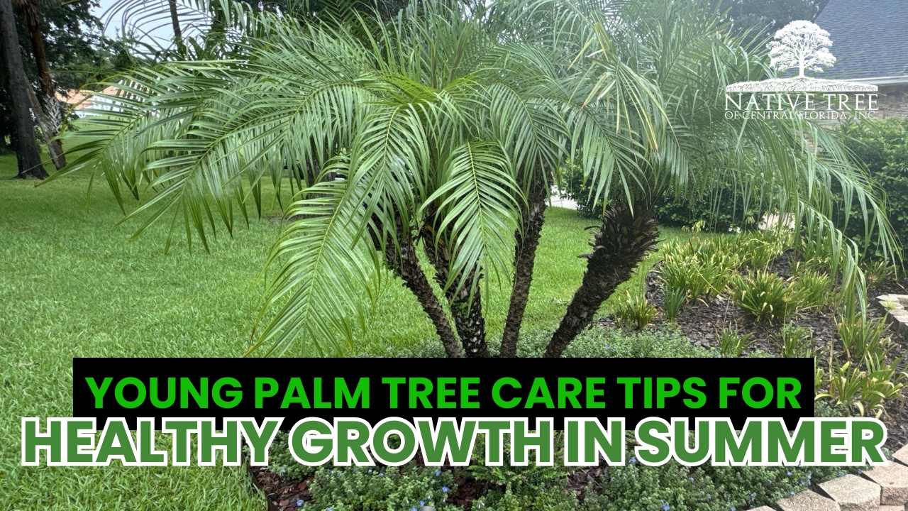 Tips for caring for young palm trees to ensure healthy growth during the summer season.