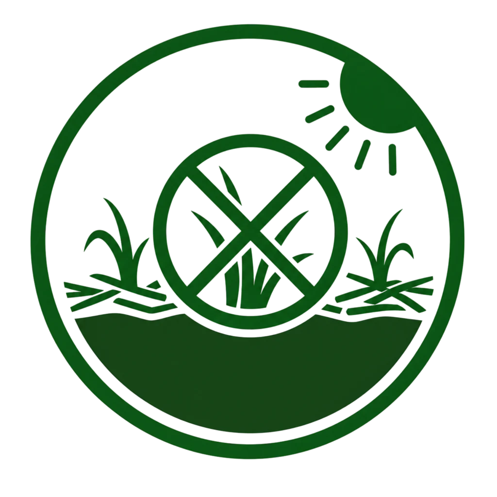 Illustration of no-till farming, showcasing soil preservation techniques that suppress weed growth without plowing.