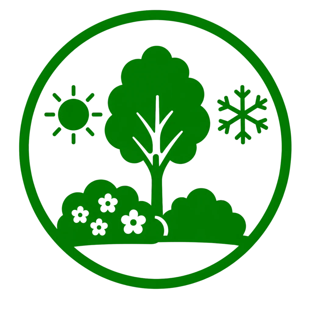 Logo of Green Forest, symbolizing year-round beauty and nature's vibrant essence.